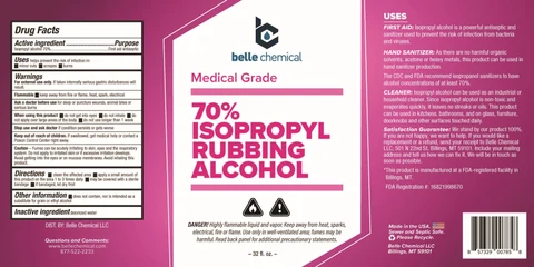 70% Isopropyl Rubbing Alcohol 포장