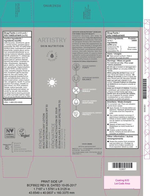 Artistry Skin Nutrition RENEWING Reactivation Day SPF 30 포장