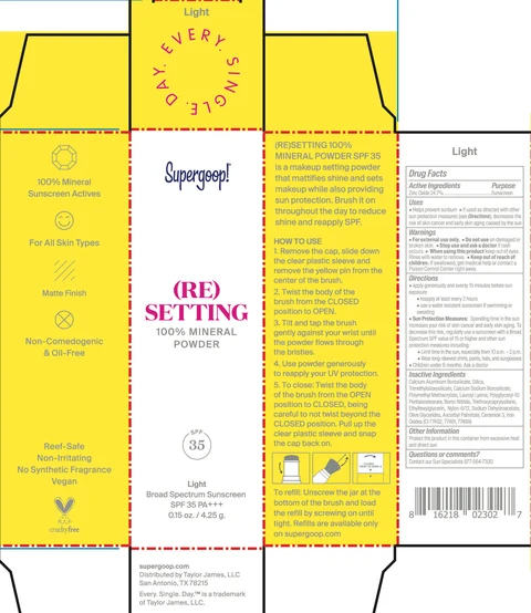 (Re) Setting 100% mineral Powder Light Broad Spectrum SPF 35 포장