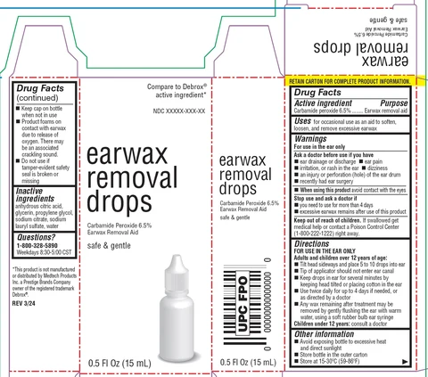 CVS Health Earwax Removal Drops Earwax Removal Aid packaging