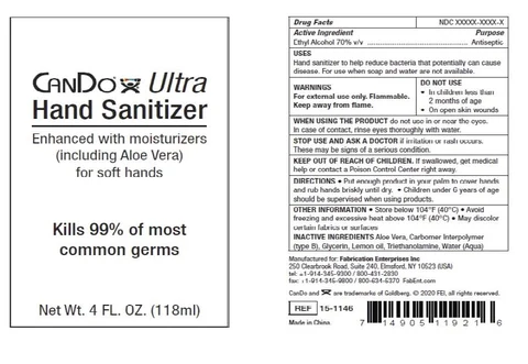 CANDO Ultra Hand Sanitizer packaging