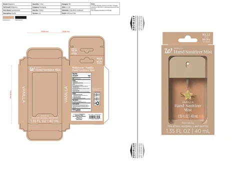 Walgreens Hand Sanitizer Vanilla packaging