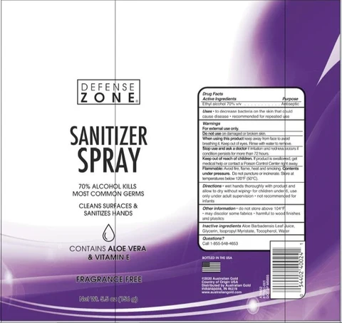 Defense ZoneHand Sanitizer 포장