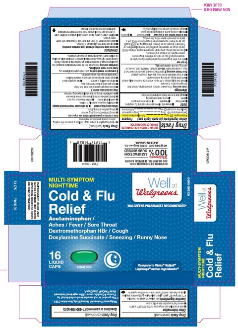 nighttime cold and flu relief 포장