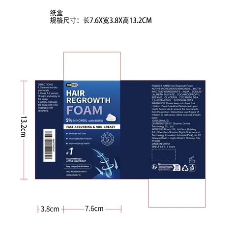 Hair Regrowth Foam packaging