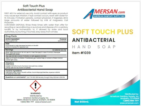SOFT TOUCH PLUS ANTIBACTERIAL HAND ITEM 1039 포장