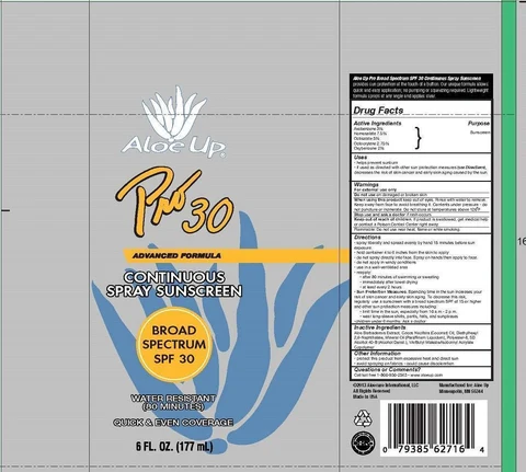 ALOE UP PRO 30CONTINUOUS SUNSCREEN 포장