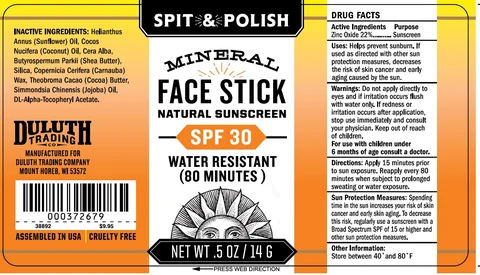 Spit and Polish Mineral Face SPF 30 packaging