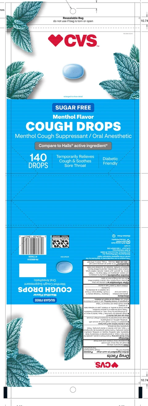 CVS SF Menthol Cough Drops 포장