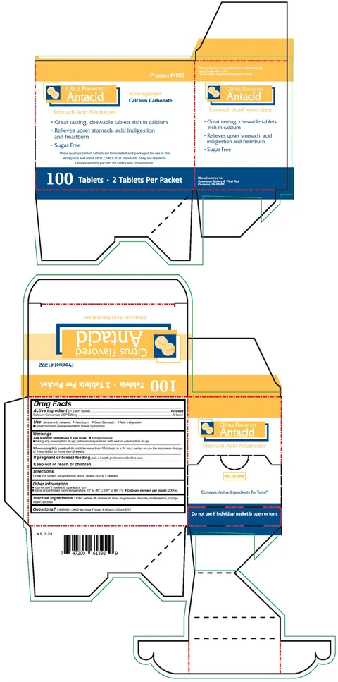 Citrus Flavored Antacid packaging