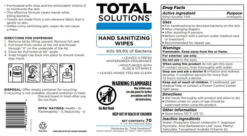 Total Solutions Hand Sanitizing Wipes 포장