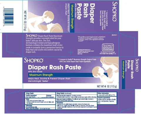 Shopko Diaper Rash Maximum Strength 포장