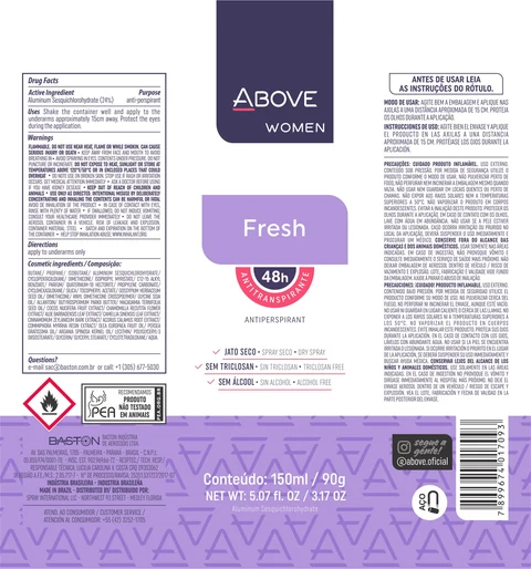 Antiperspirant Above Fresh 포장