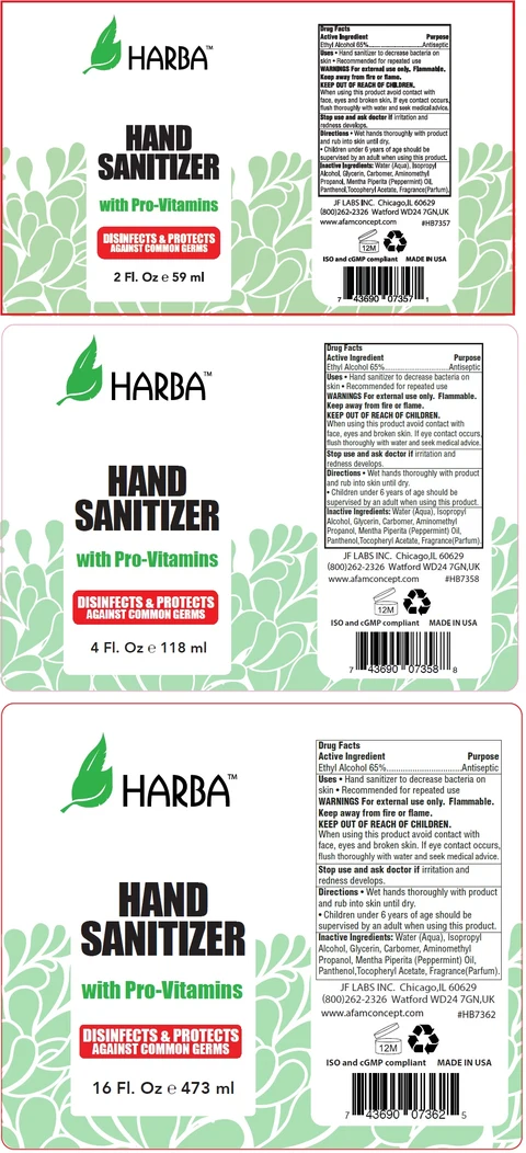 Harba Hand Sanitizer packaging