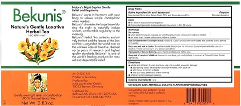Bekunis Natures Gentle Laxative Herbal Tea 포장