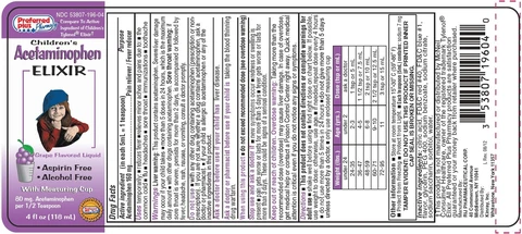 Childrens Acetaminophen packaging
