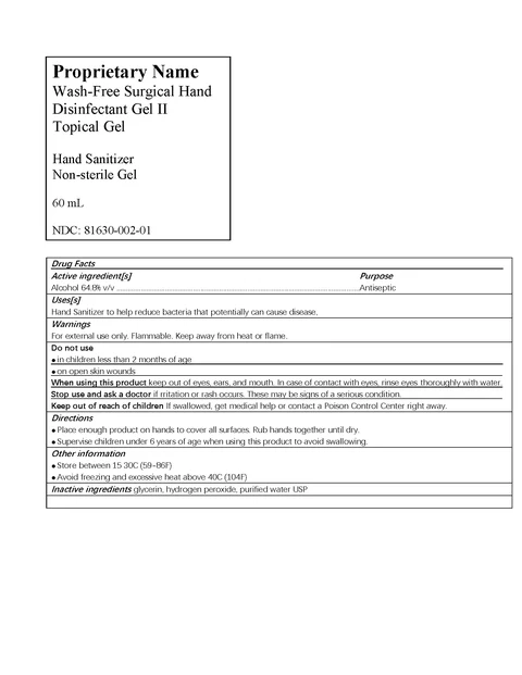 Wash-Free Surgical Hand Disinfectant Gel II packaging