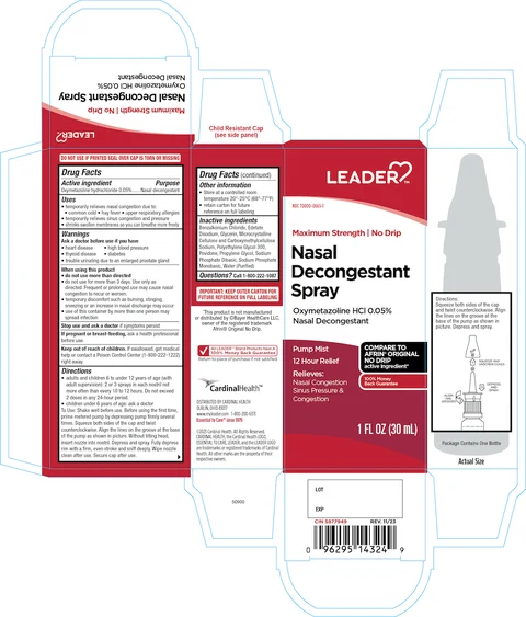 Leader Nasal Decongestant packaging