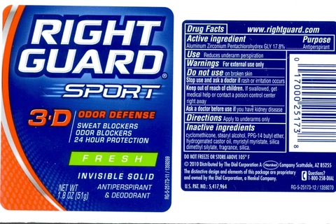 RG Sport Inv.Solid Antiperspirant Deodorant Fresh 포장