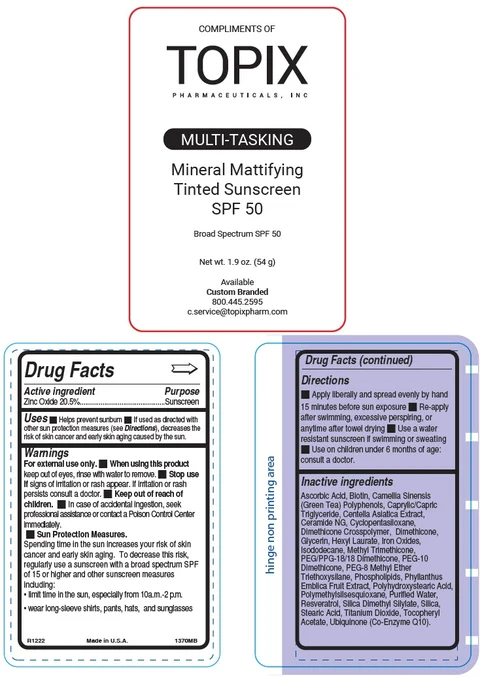 Topix Mineral Mattifying Tinted Sunscreeninted SPF 50 포장