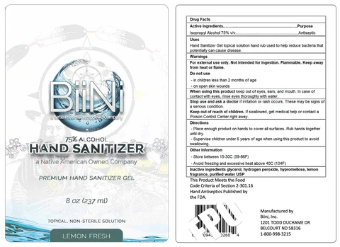 BiiNi Hand Sanitizer 포장