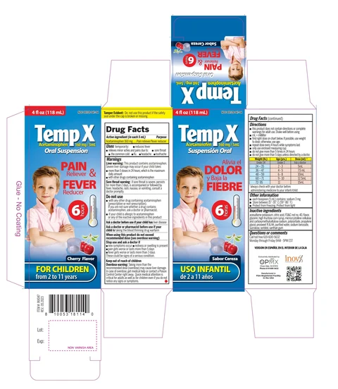 Temp X packaging