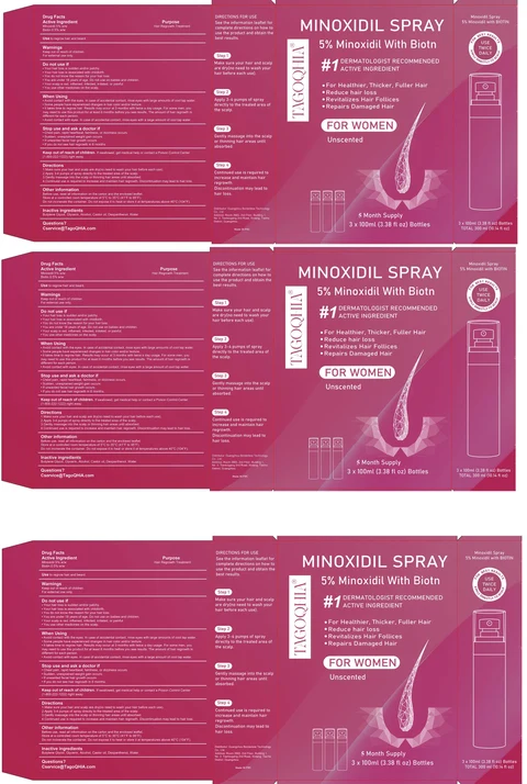 TAGOQHA 5% Minoxidil Hair Growth Sprays Serum 포장