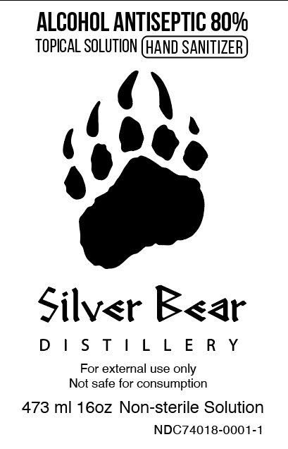 Silver Bear Distillery Hand Sanitizer 포장