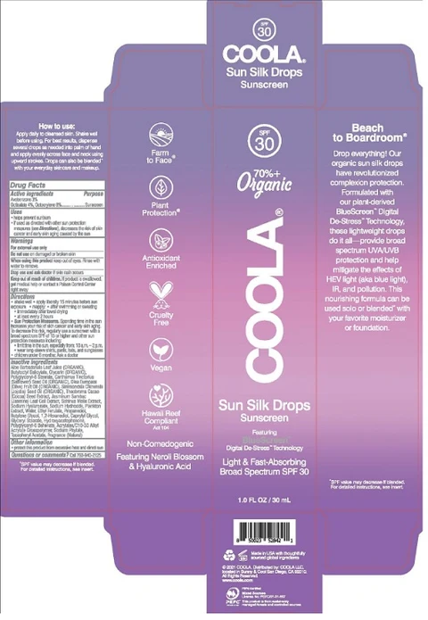 COOLA Sun Silk Drops SPF 30 packaging