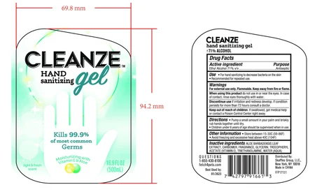 CLEANZE HAND SANITIZING packaging