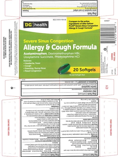 Severe Sinus Congestion Allergy and Cough Formula 포장