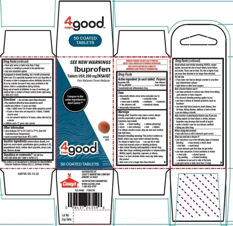 Ibuprofen, Caseys 4good 포장