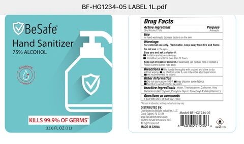 BeSafe Hand Sanitizer 포장
