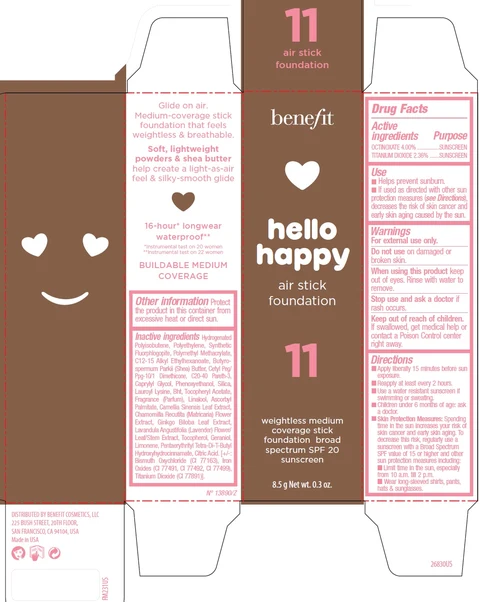 Benefit Hello Happy Air Foundation Shade 11 포장