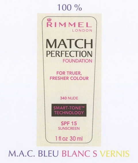 Rimmel LondonMatch Perfection Foundation - Nude (340) packaging
