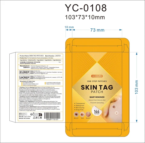 Skin tag patches packaging