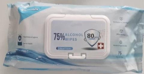 Liam Rian 75% Alcohol Hand Wipes packaging