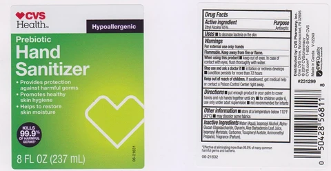 CVS Health Prebiotic Sanitizer 포장