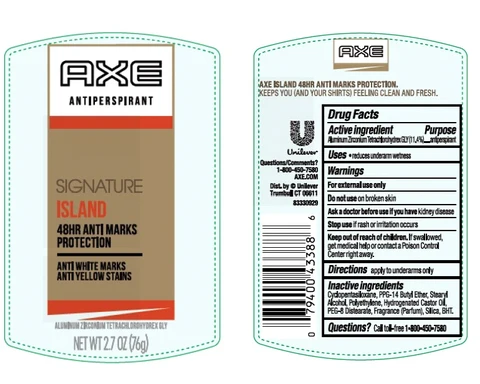 AxeSignature Island Antiperspirant 포장