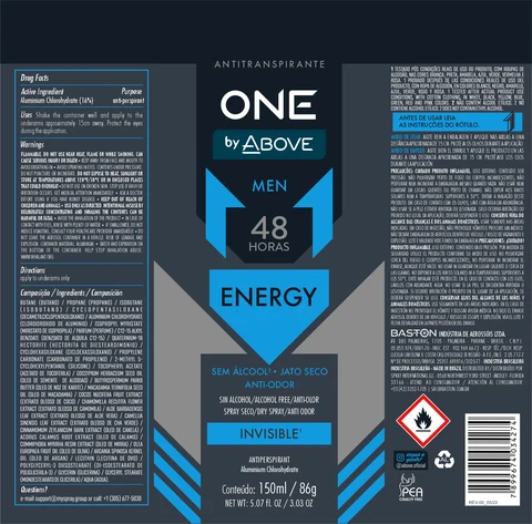 ANTIPERSPIRANT ABOVE ONE BY ENERGY MEN 포장