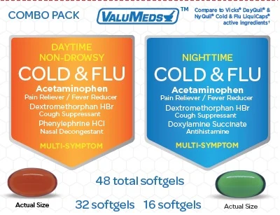 Cold and FluDaytime, Nighttime, Multi-Symptom 포장