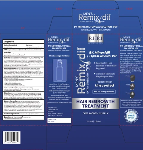 Remixdil Extra Strength hair regrowth treatment for Men 포장