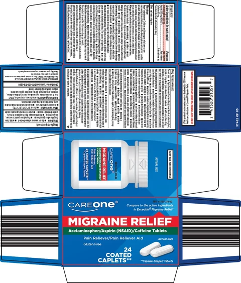 Care One migraine relief 포장
