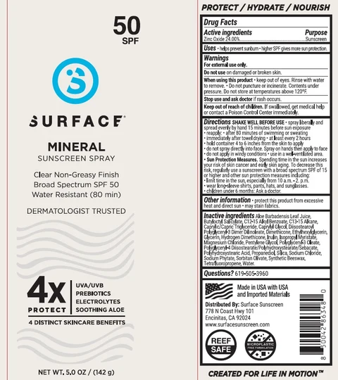 Surface Sun SPF 50 Mineral Sunscreen 포장