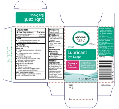 Signature Care Lubricant Eye Drops Long Lasting 포장