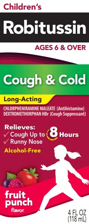 CHILDRENS ROBITUSSIN COUGH AND COLD LONG-ACTING 포장