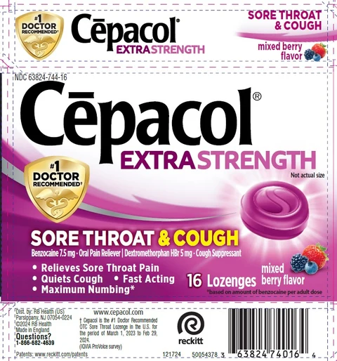 CepacolExtra Strength Sore Throat and Cough 포장