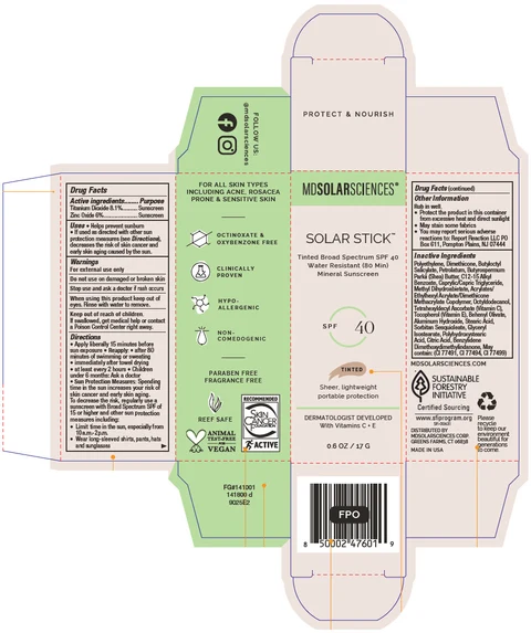 Solar stick Tinted SPF 40Tinted Broad Spectrum SPF 40 Water Resistant (80 min) Mineral Suncreen 포장