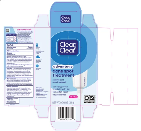 Clean and Clear Acne Spot Treatment 포장