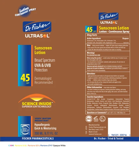 UltrasolSunscreenSunscreen Lotion Continuous Spray SPF 45 포장